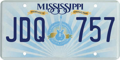 MS license plate JDQ757