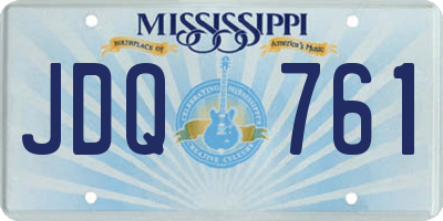 MS license plate JDQ761