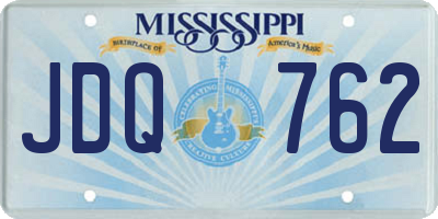MS license plate JDQ762