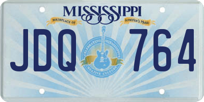 MS license plate JDQ764