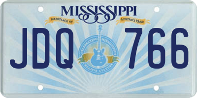 MS license plate JDQ766