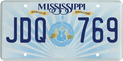 MS license plate JDQ769