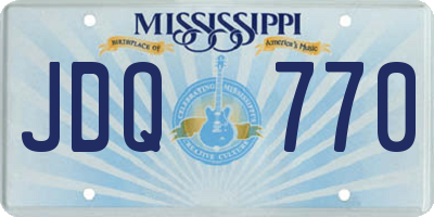 MS license plate JDQ770