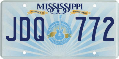 MS license plate JDQ772