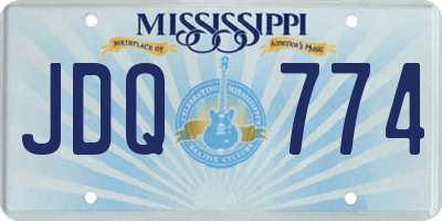 MS license plate JDQ774