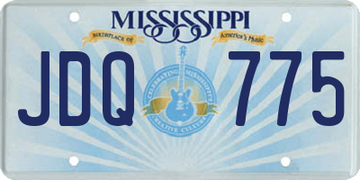 MS license plate JDQ775
