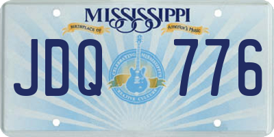 MS license plate JDQ776