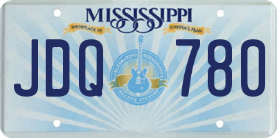 MS license plate JDQ780