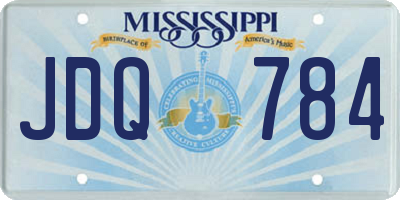 MS license plate JDQ784
