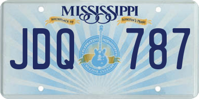 MS license plate JDQ787