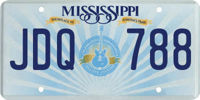 MS license plate JDQ788