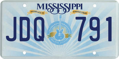 MS license plate JDQ791