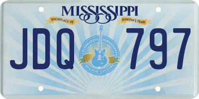 MS license plate JDQ797