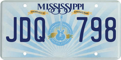 MS license plate JDQ798