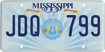 MS license plate JDQ799