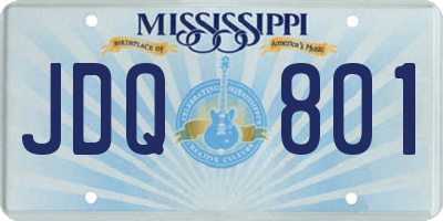 MS license plate JDQ801