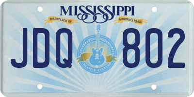 MS license plate JDQ802
