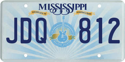 MS license plate JDQ812