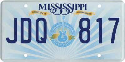 MS license plate JDQ817