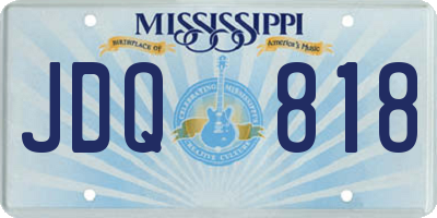 MS license plate JDQ818