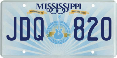 MS license plate JDQ820