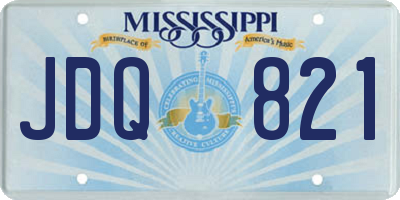 MS license plate JDQ821