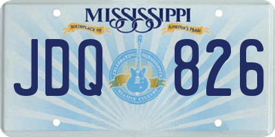 MS license plate JDQ826