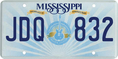 MS license plate JDQ832