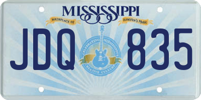 MS license plate JDQ835