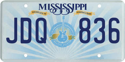 MS license plate JDQ836