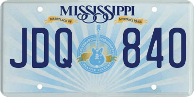 MS license plate JDQ840