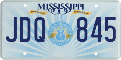 MS license plate JDQ845