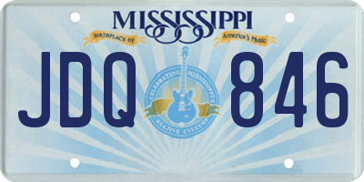 MS license plate JDQ846