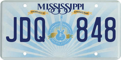 MS license plate JDQ848