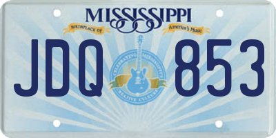 MS license plate JDQ853