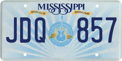 MS license plate JDQ857