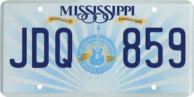 MS license plate JDQ859