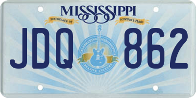 MS license plate JDQ862
