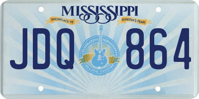 MS license plate JDQ864