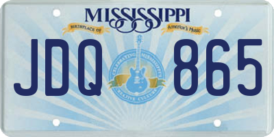 MS license plate JDQ865