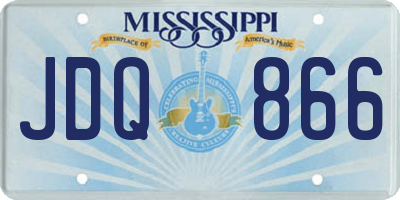MS license plate JDQ866