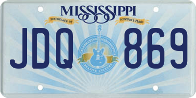 MS license plate JDQ869