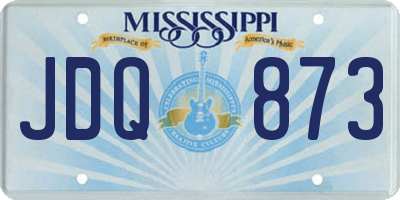 MS license plate JDQ873