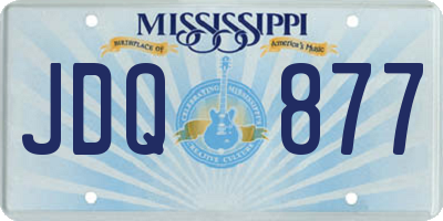 MS license plate JDQ877
