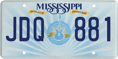 MS license plate JDQ881