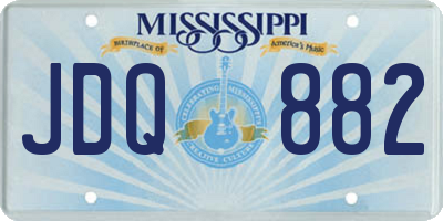 MS license plate JDQ882