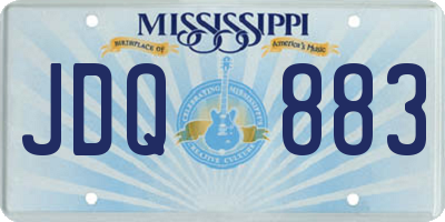 MS license plate JDQ883