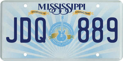 MS license plate JDQ889