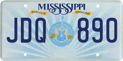 MS license plate JDQ890