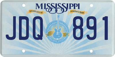 MS license plate JDQ891
